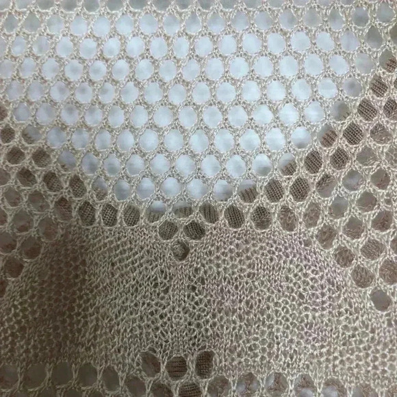 Tricotto Peach/Pink Mesh Cardigan Size  Small - Picture 5 of 16